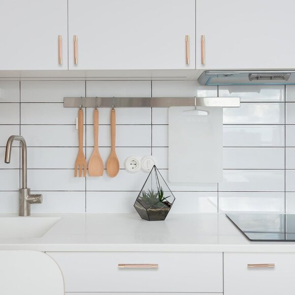 Kitchen Cabinet Hardware 10 Pack 3.75" Handle Gold Champagne Knurled Drawer Pull - Picture 5 of 5